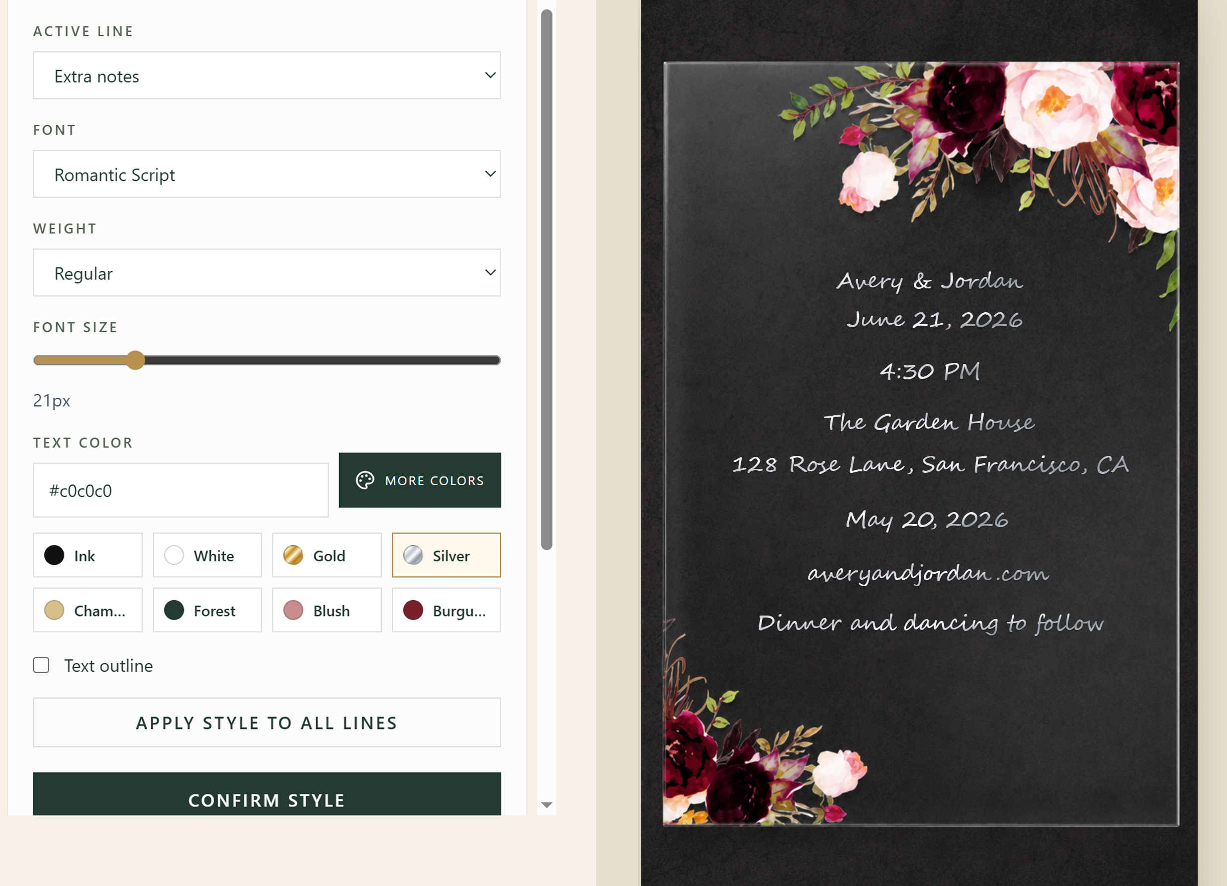 DIY wedding stationery preview