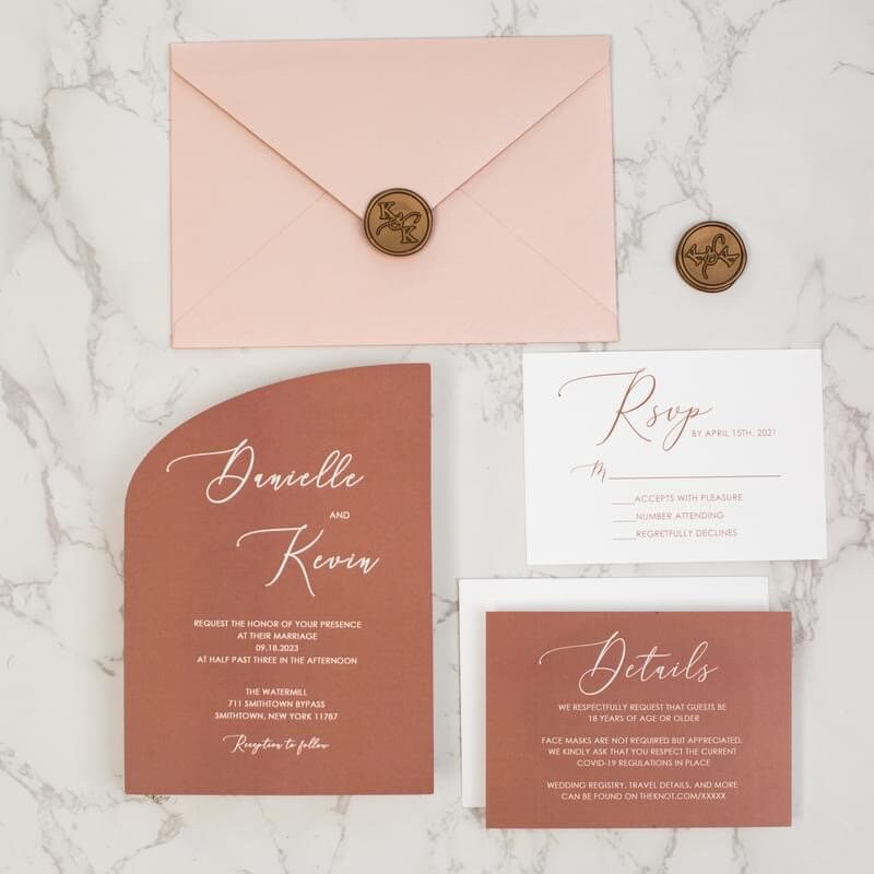 Neutral Archway Wedding Invitation Set image 1