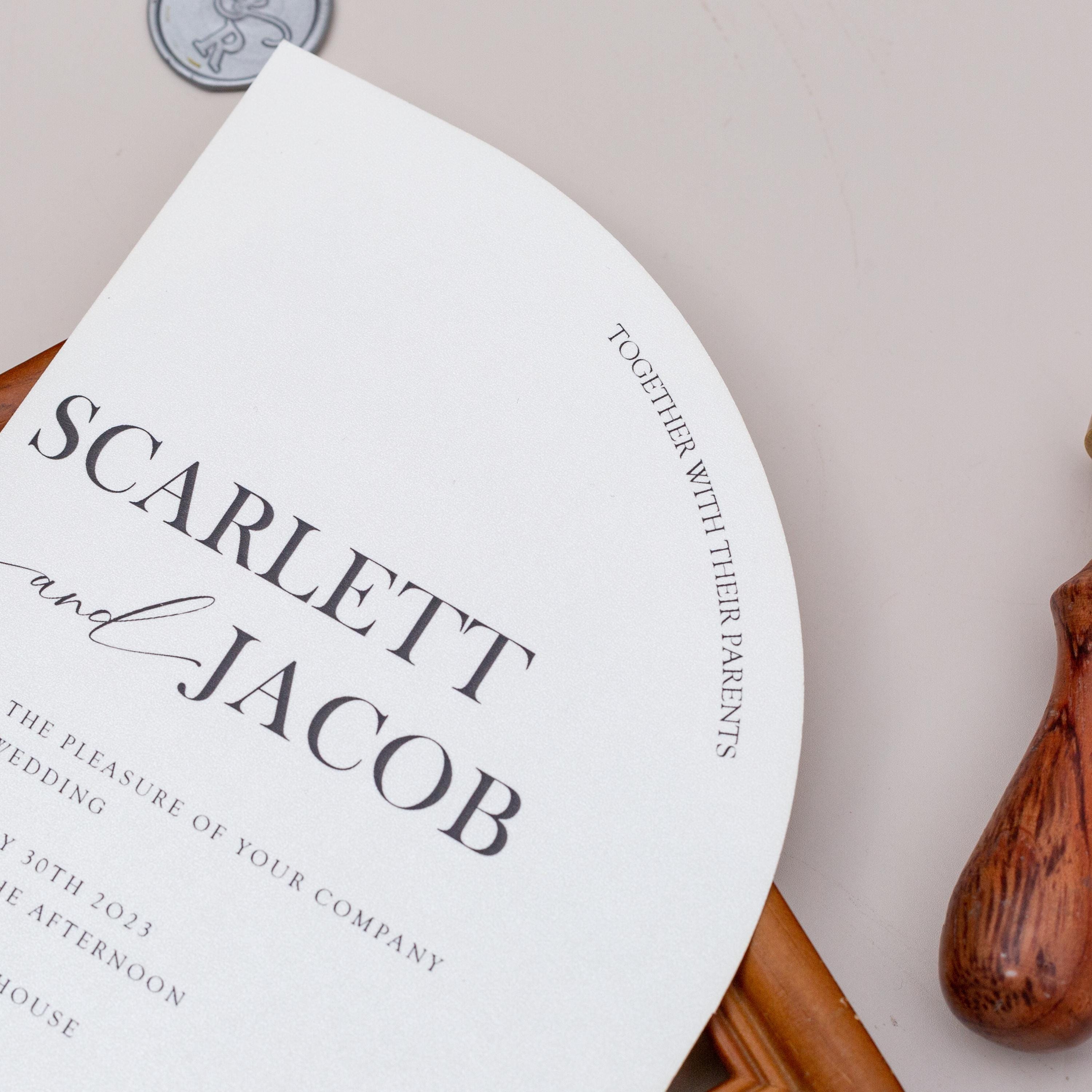 Modern Half Arch Wedding Invitation thumbnail 2