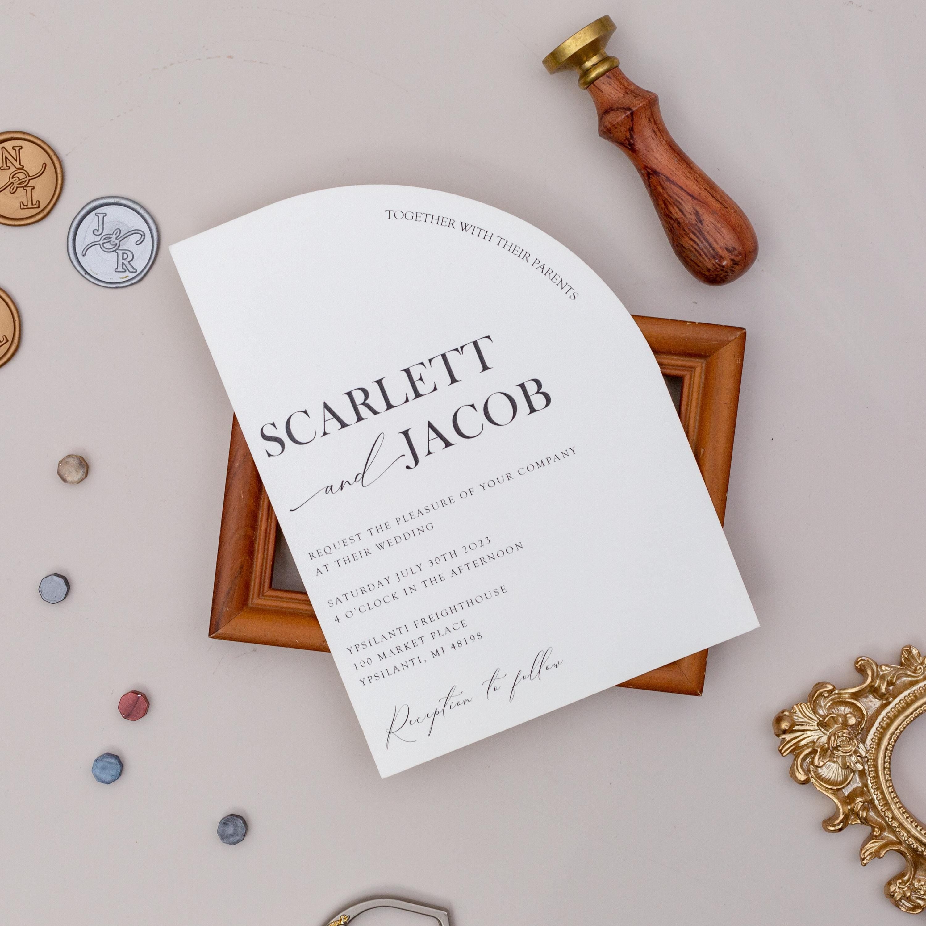 Modern Half Arch Wedding Invitation thumbnail 3