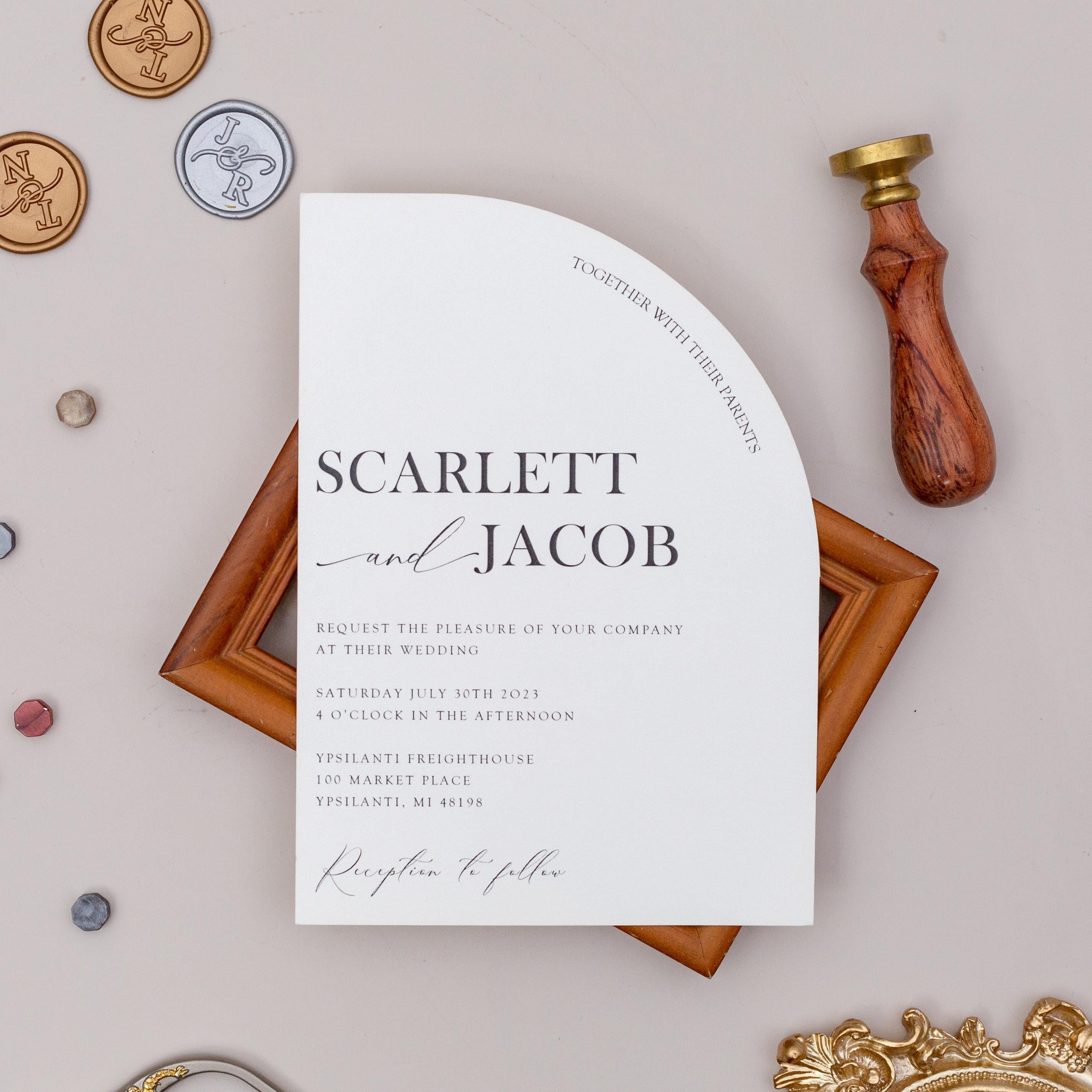 Modern Half Arch Wedding Invitation thumbnail 4