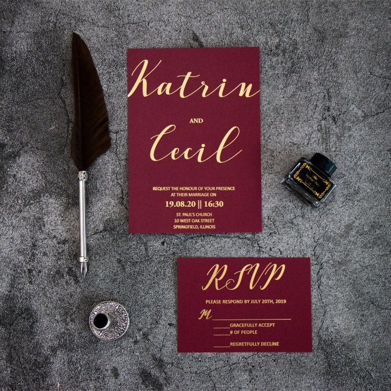 Rose Gold Foil Vellum Wedding Invitation Suite thumbnail 7