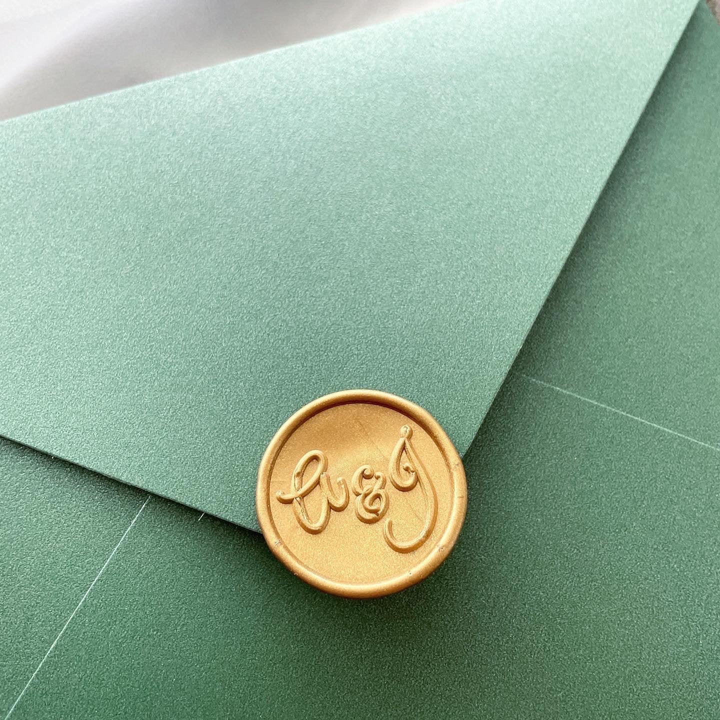 Emerald Green & Gold Mirror Wedding Invitation thumbnail 5