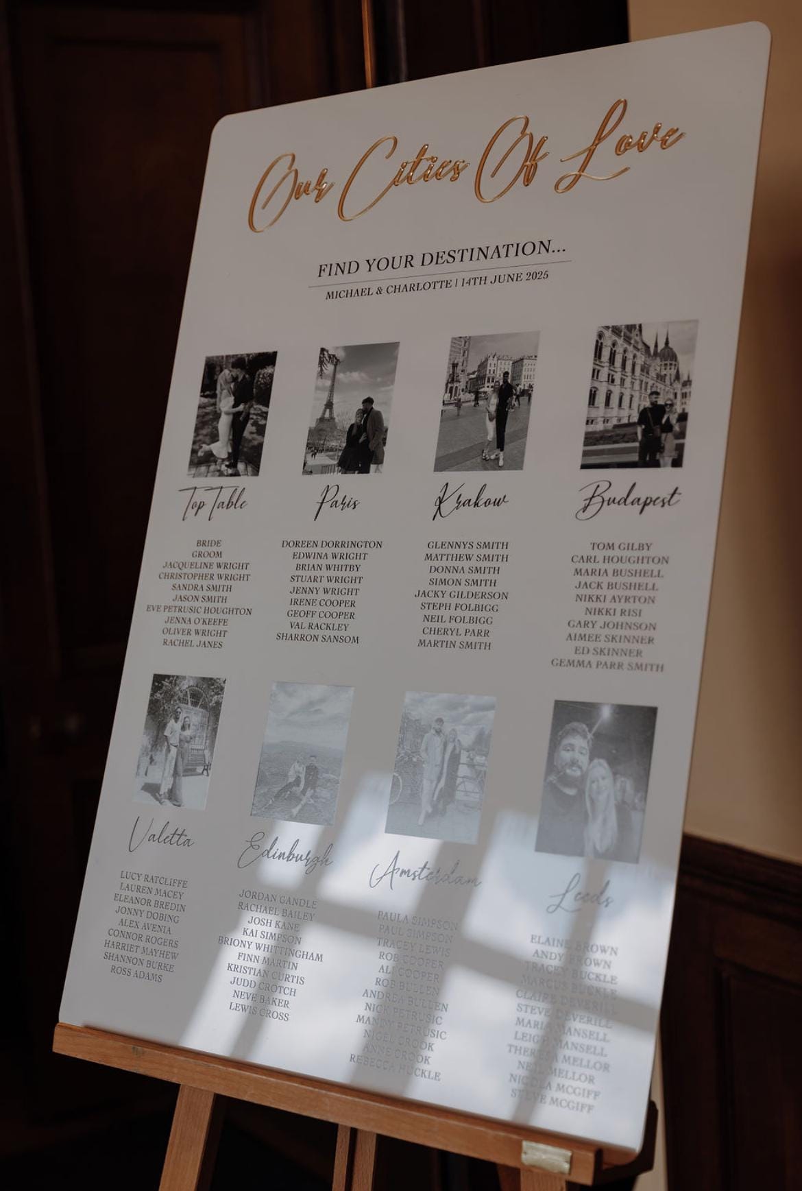 Personalized Wedding Table Plan | Photo Location, 3D Acrylic Lettering thumbnail 2