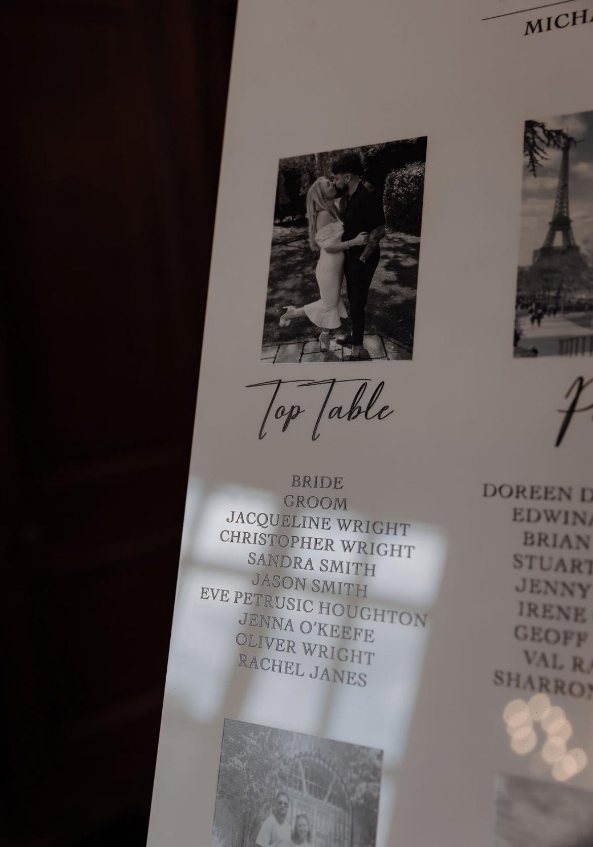 Personalized Wedding Table Plan | Photo Location, 3D Acrylic Lettering thumbnail 3