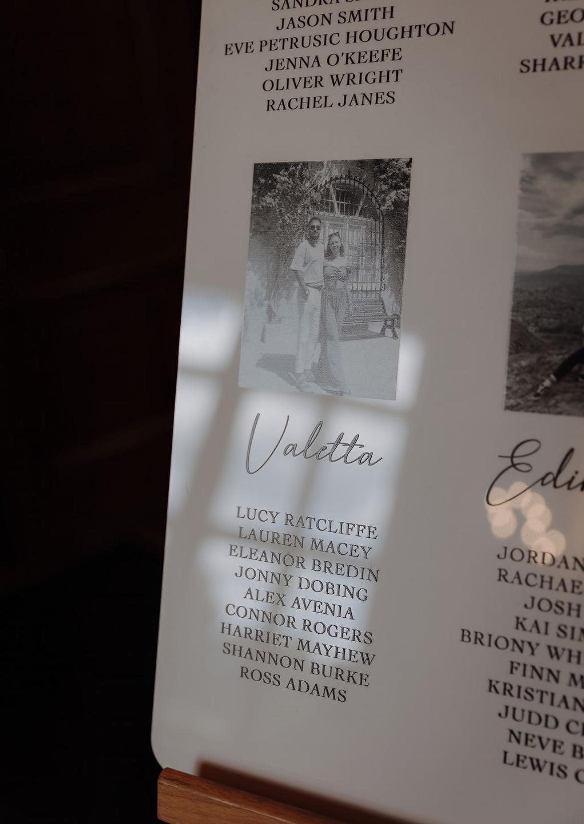 Personalized Wedding Table Plan | Photo Location, 3D Acrylic Lettering thumbnail 6