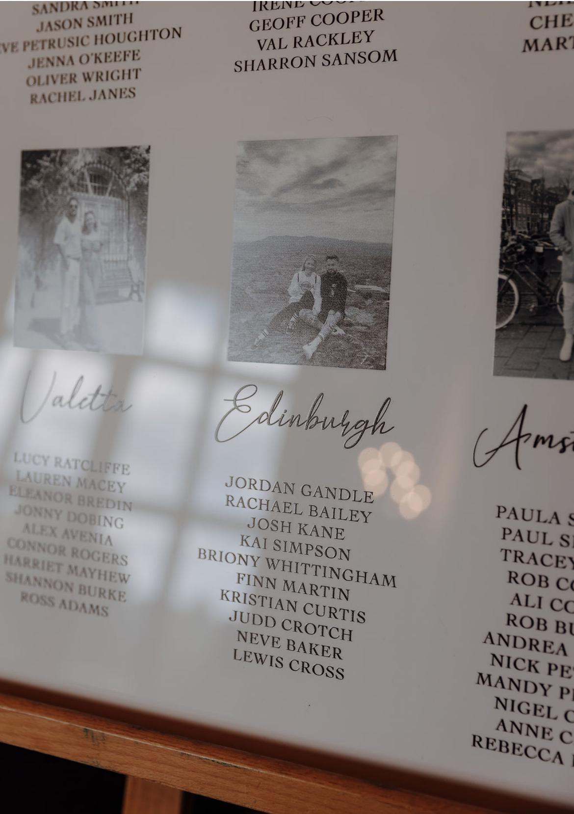 Personalized Wedding Table Plan | Photo Location, 3D Acrylic Lettering thumbnail 7
