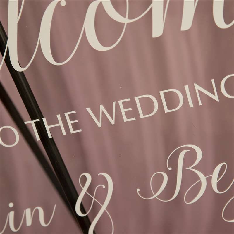Burgundy Floral Acrylic Wedding Welcome Sign thumbnail 3