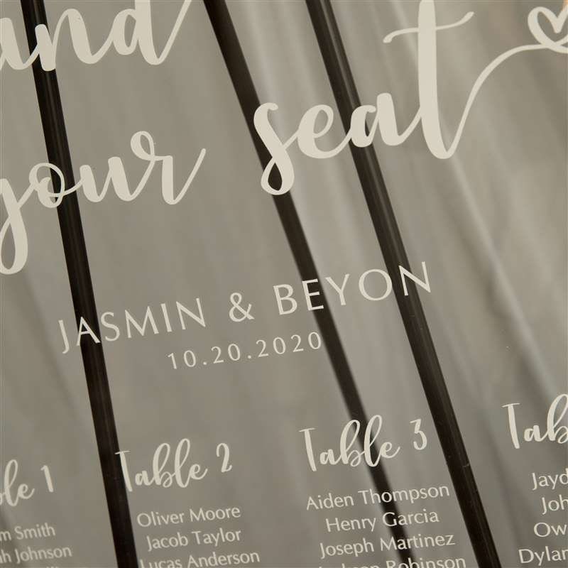 Burgundy Floral Acrylic Wedding Seating Plan Sign thumbnail 3
