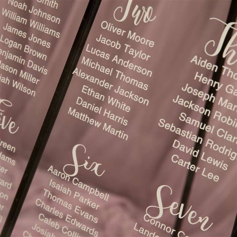 Burgundy Floral Acrylic Wedding Seating Chart, Calligraphy Sign thumbnail 3