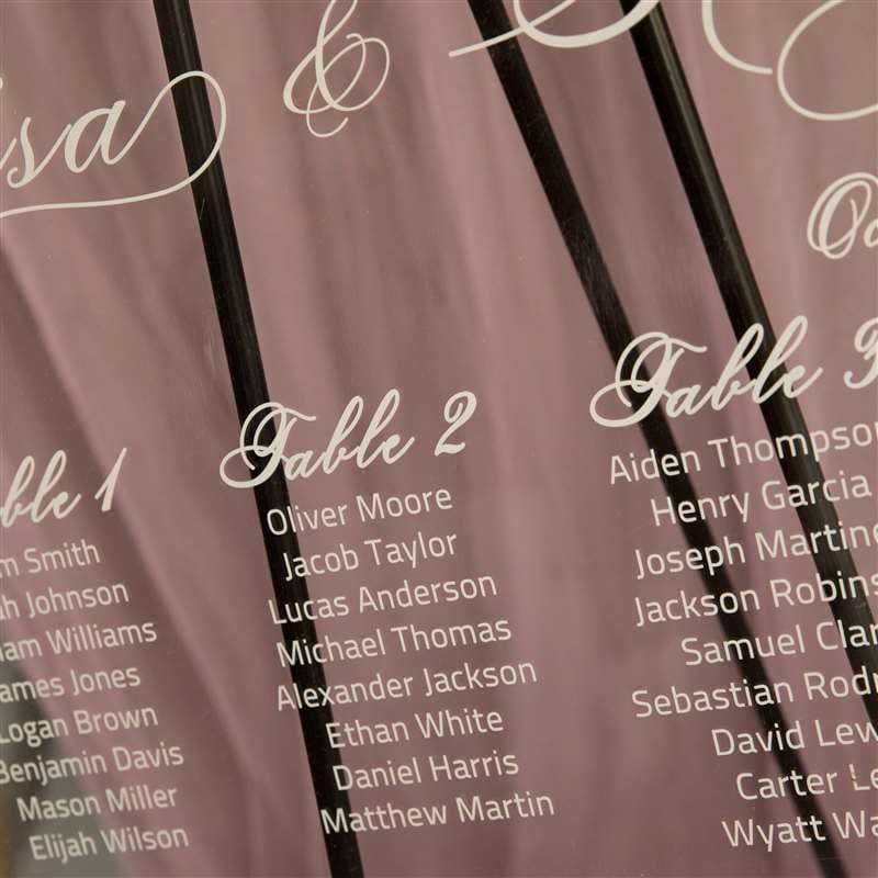 Acrylic Wedding Table Seating Plan, Elegant Reception Sign thumbnail 2