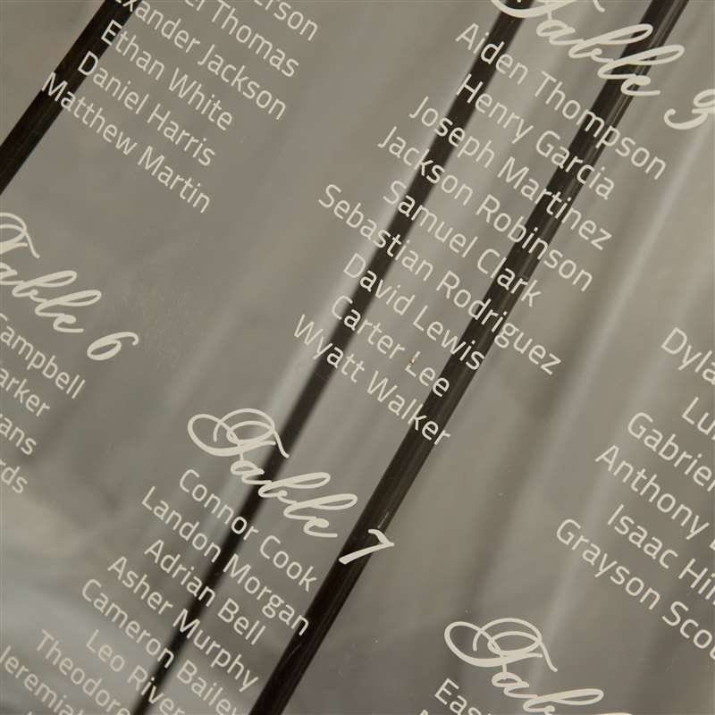 Acrylic Wedding Table Seating Plan, Elegant Reception Sign thumbnail 5
