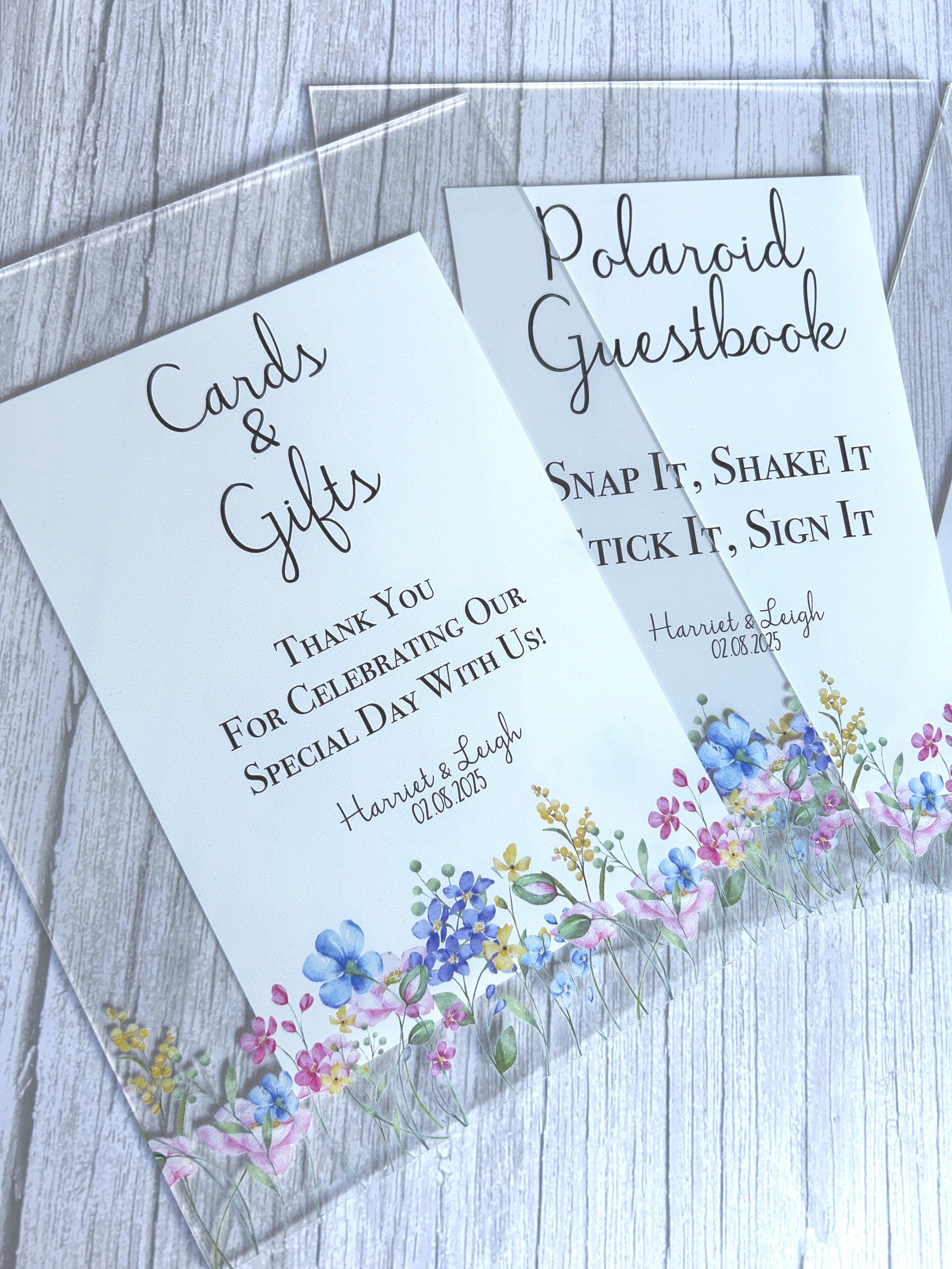 Wildflower Acrylic Wedding Signs thumbnail 2