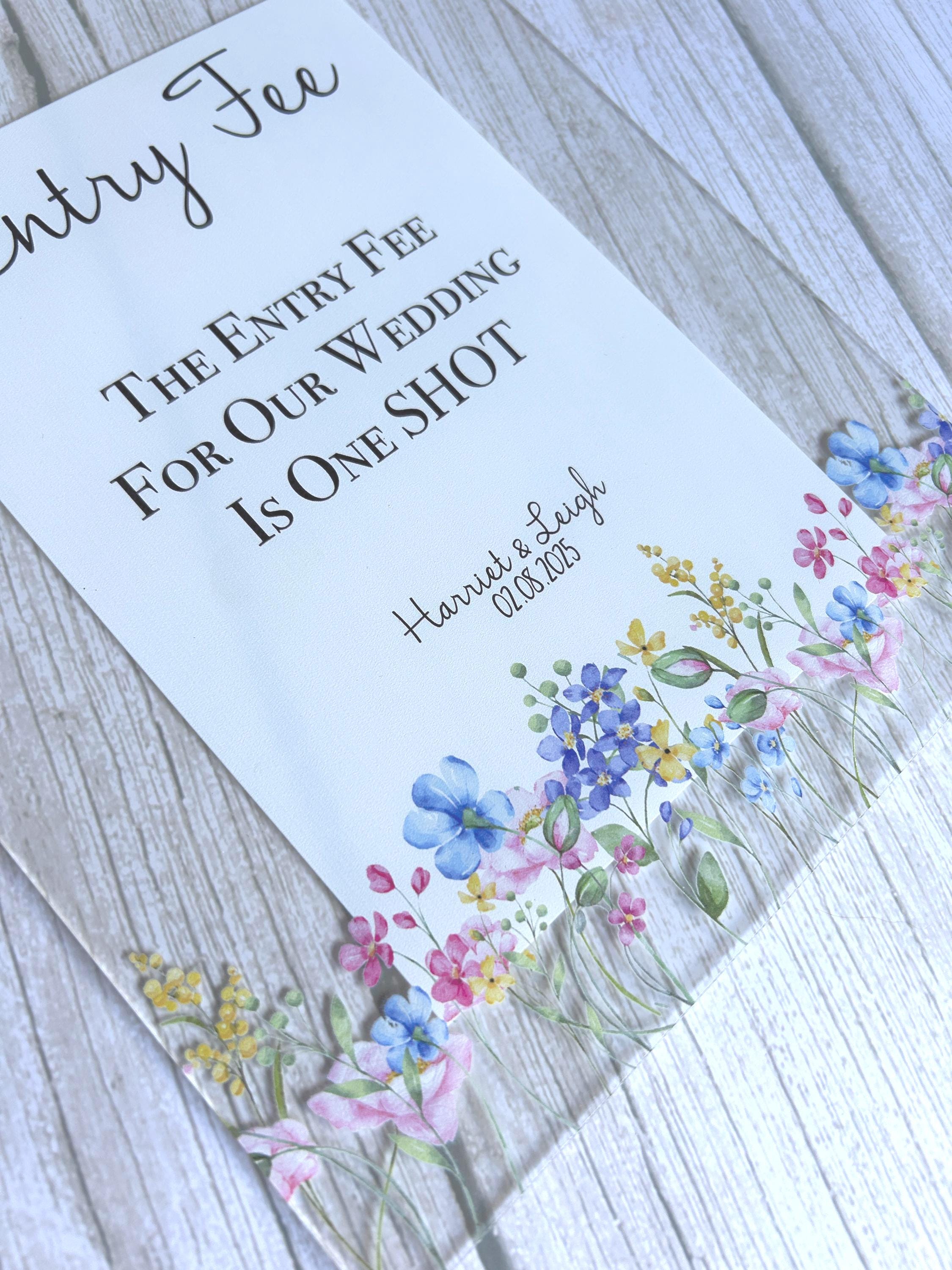 Wildflower Acrylic Wedding Signs thumbnail 3