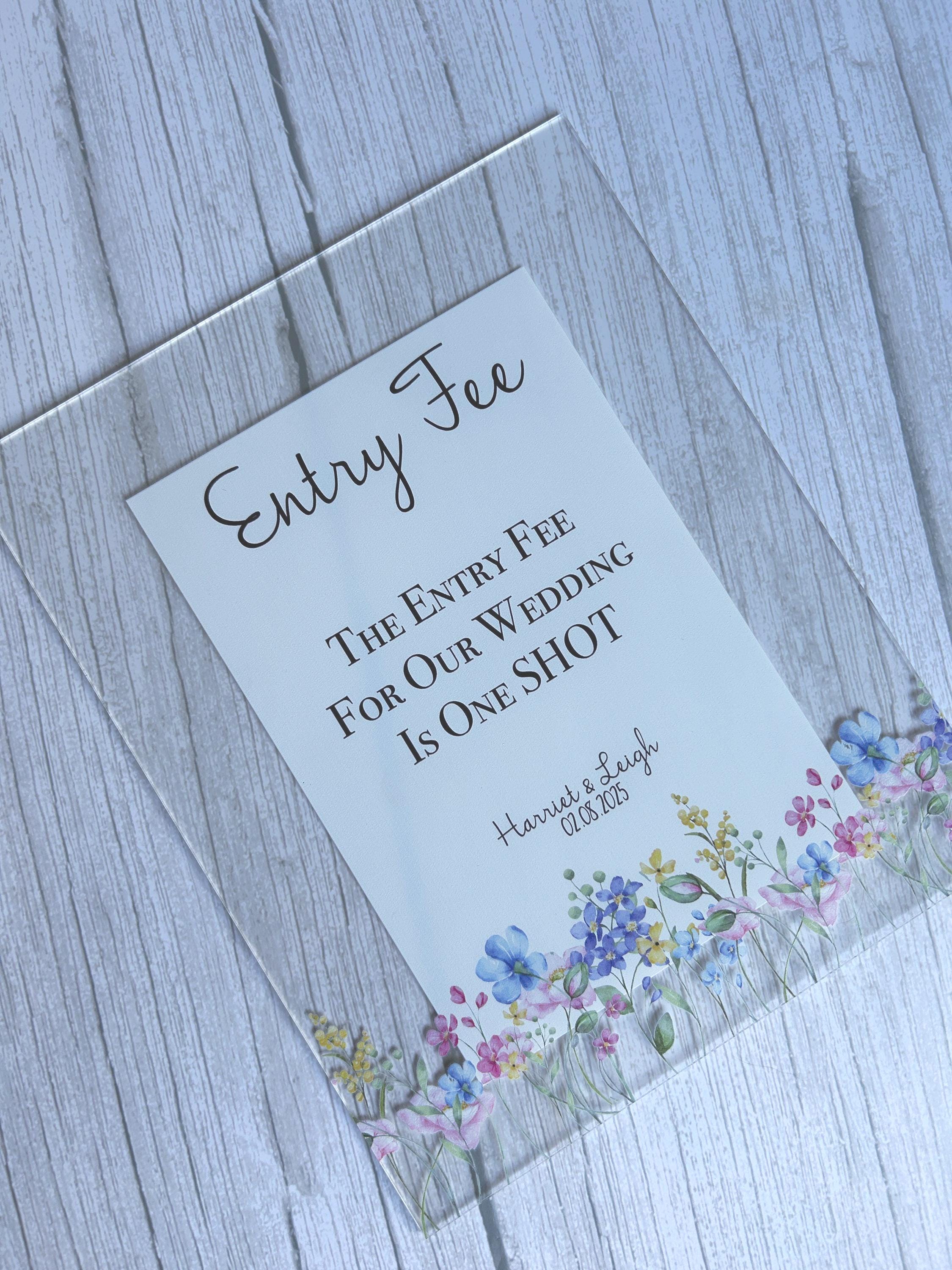 Wildflower Acrylic Wedding Signs thumbnail 4