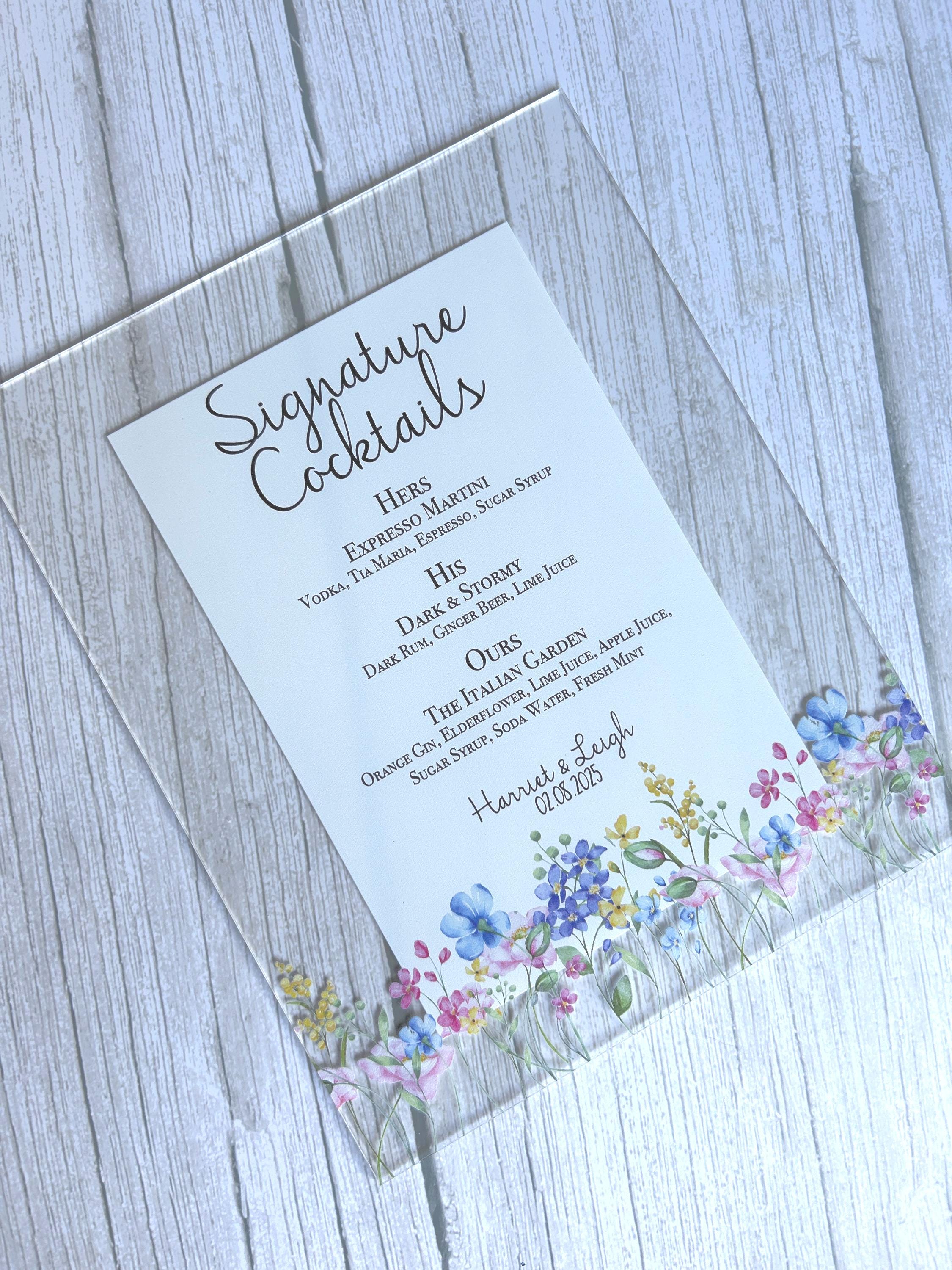 Wildflower Acrylic Wedding Signs thumbnail 6