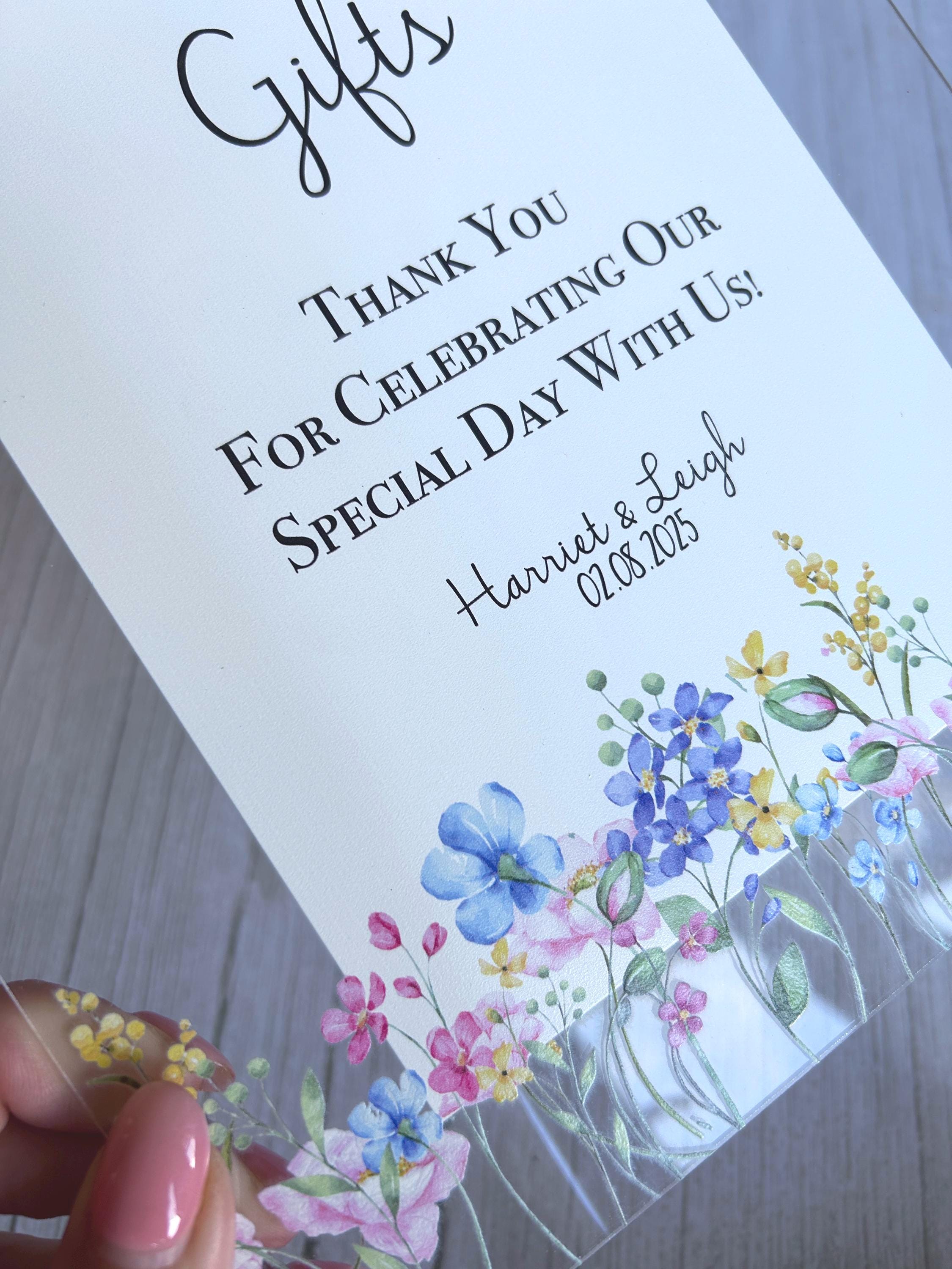 Wildflower Acrylic Wedding Signs thumbnail 9