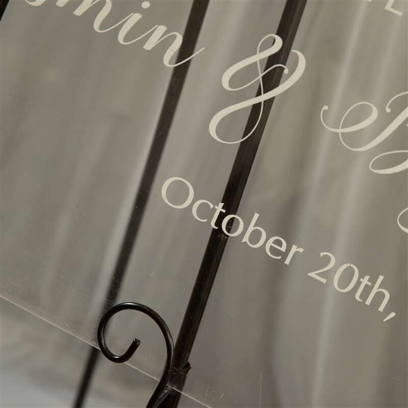 White Elegant Floral Acrylic Welcome Sign thumbnail 4