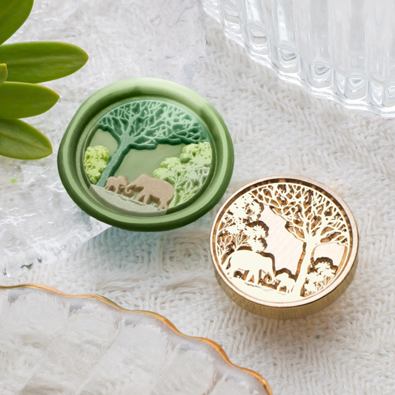 Elephant Family Wax Seal Stamp image 1