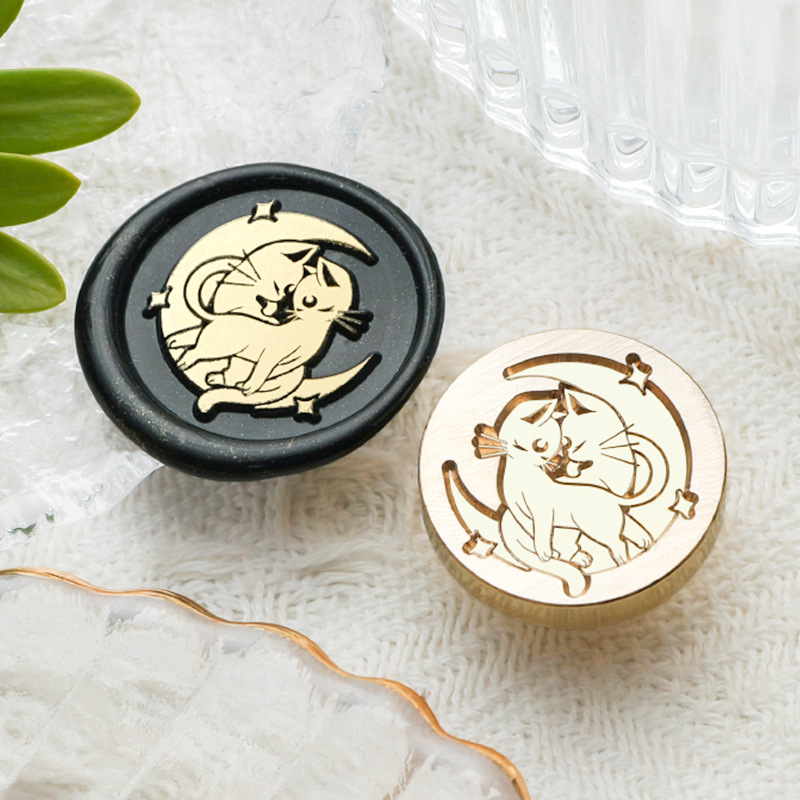 Gemini Cats Wax Seal Stamp image 1