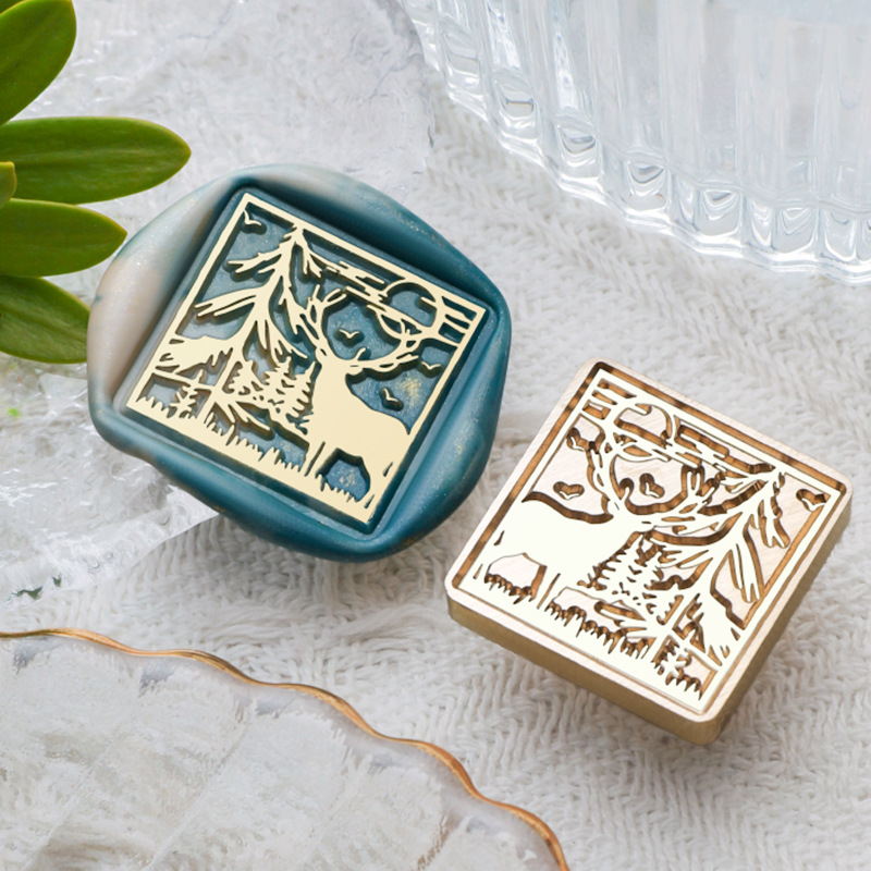 Pine Forest Deer Wax Seal Stamp image 1