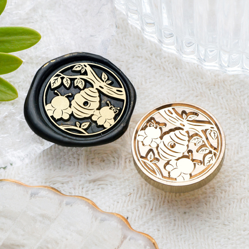 Two Bees Wax Seal Stamp image 1