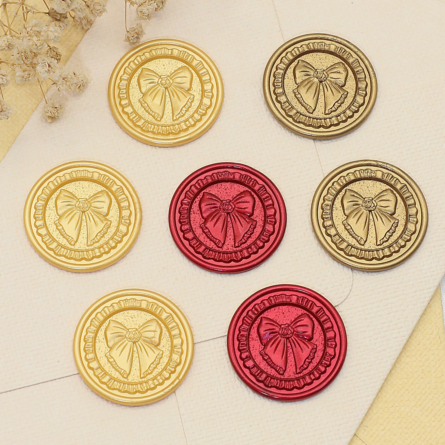 Ruffled Bow Wax Seal Stickers thumbnail 2