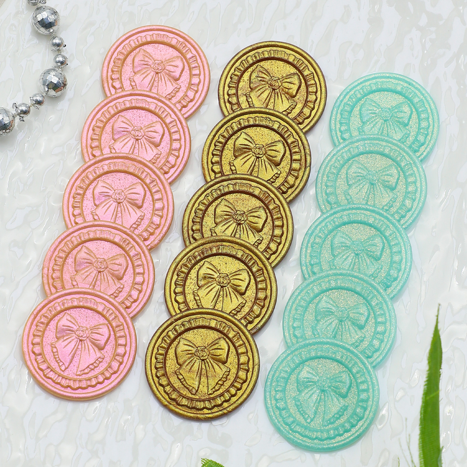 Ruffled Bow Wax Seal Stickers thumbnail 3