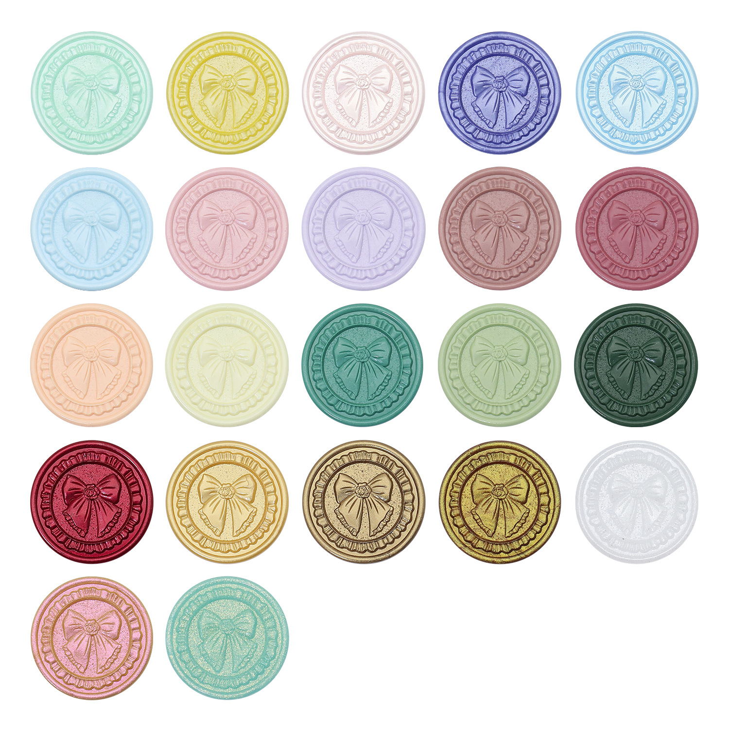 Ruffled Bow Wax Seal Stickers thumbnail 5