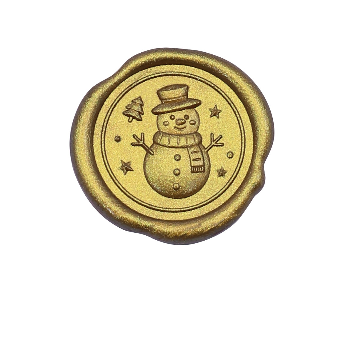Color Scarf Snowman Treasure Gold