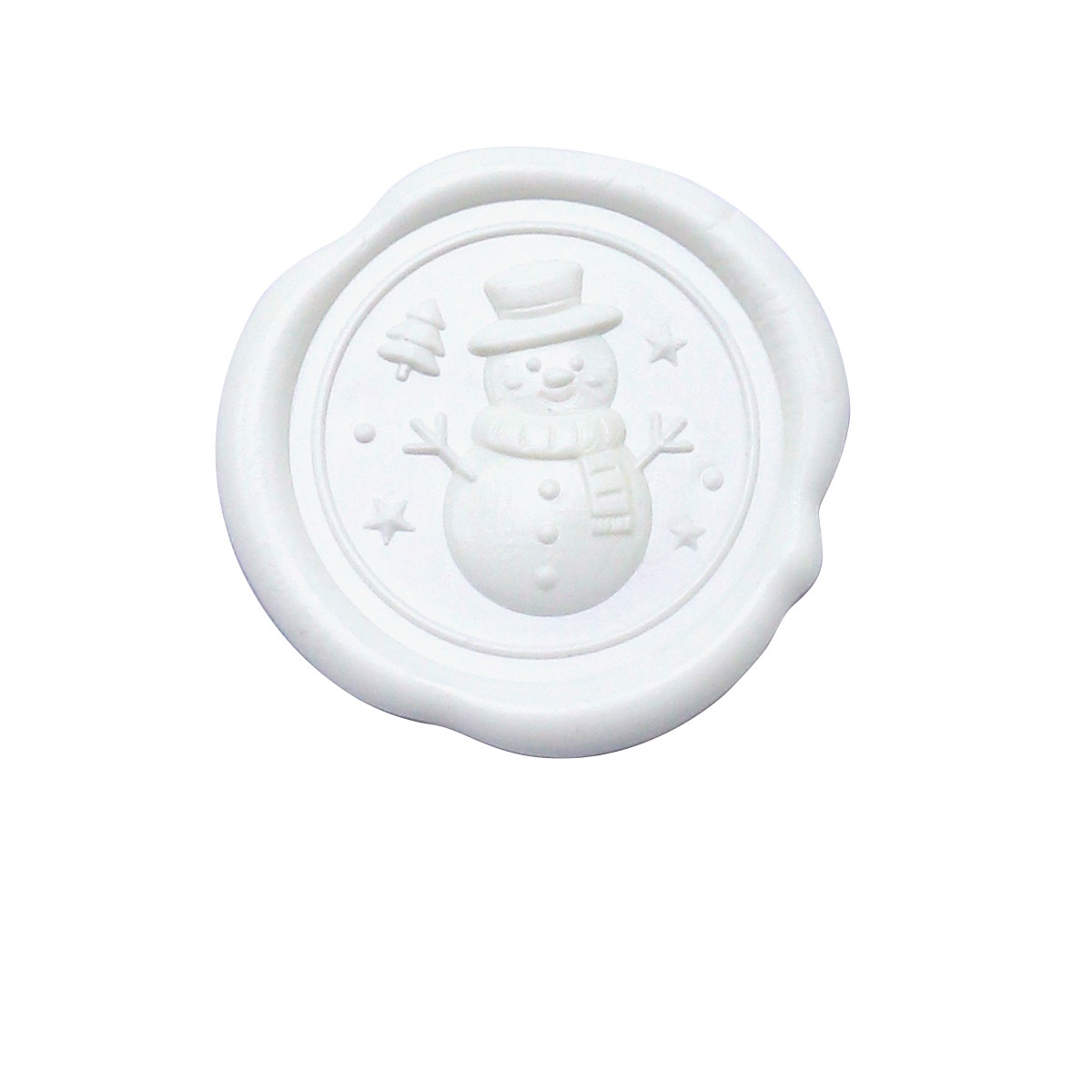 Color Scarf Snowman White