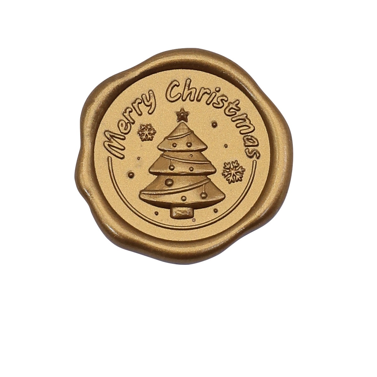 Color Snowflake Christmas Tree Brown Bronze