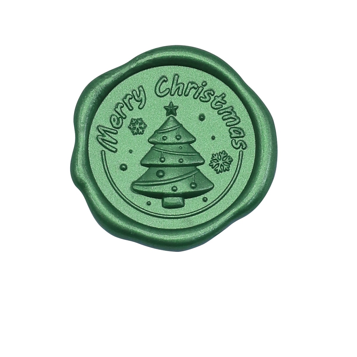 Color Snowflake Christmas Tree Pine Green