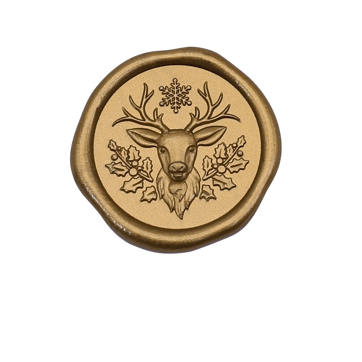 Color Snowflake Reindeer Brown Bronze