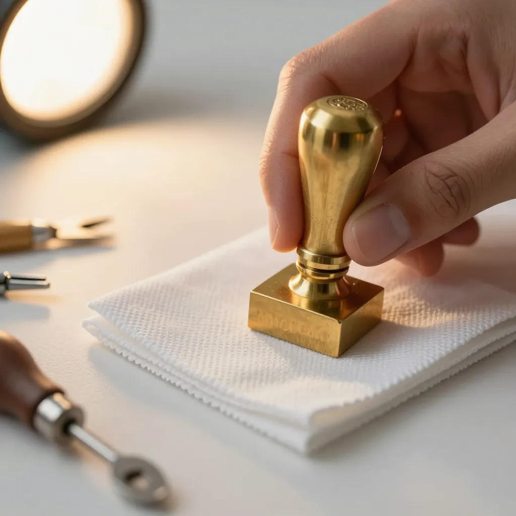 Wax seal stamp cleaning and care process