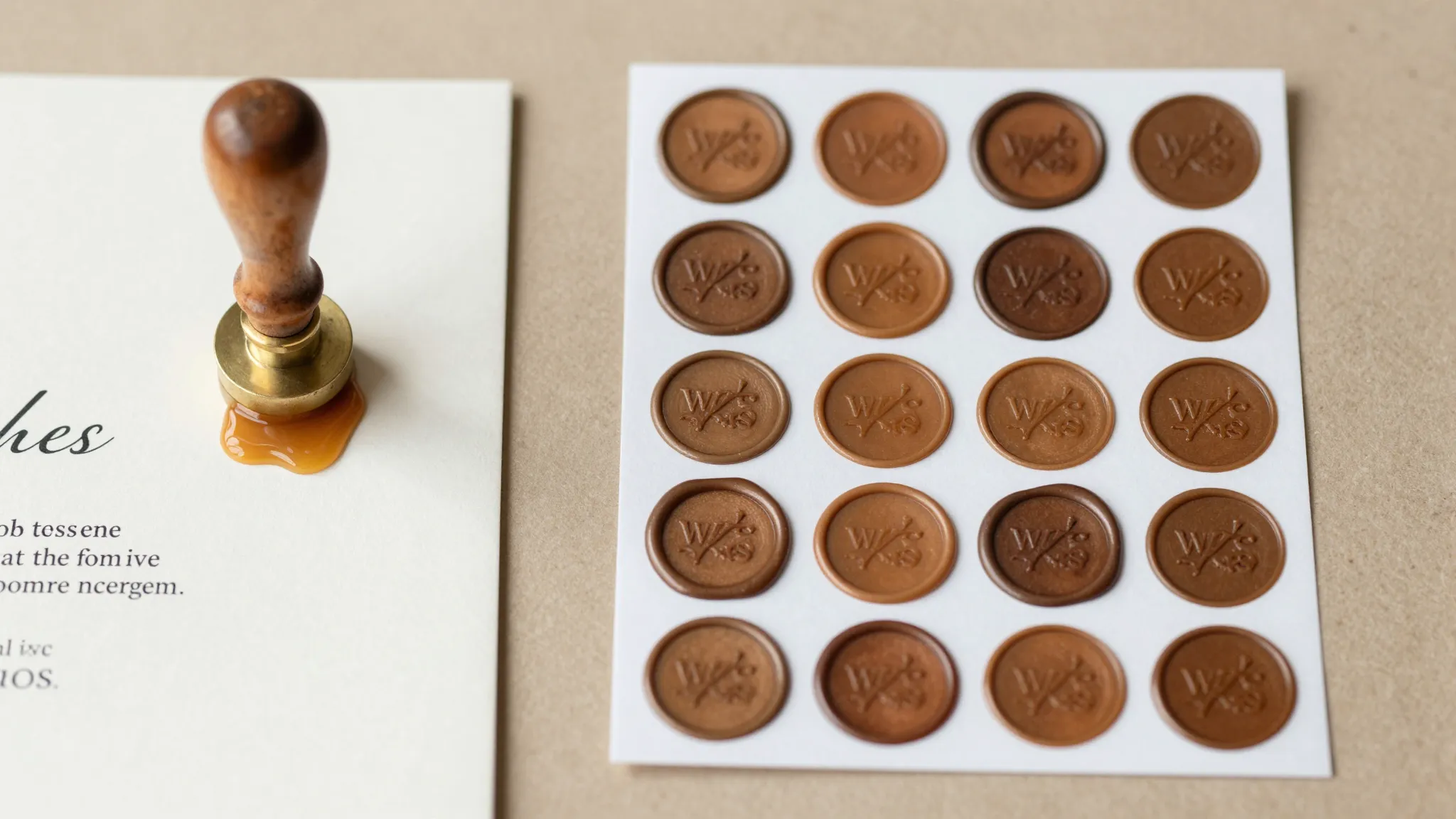 Wax seal stamp and sticker comparison