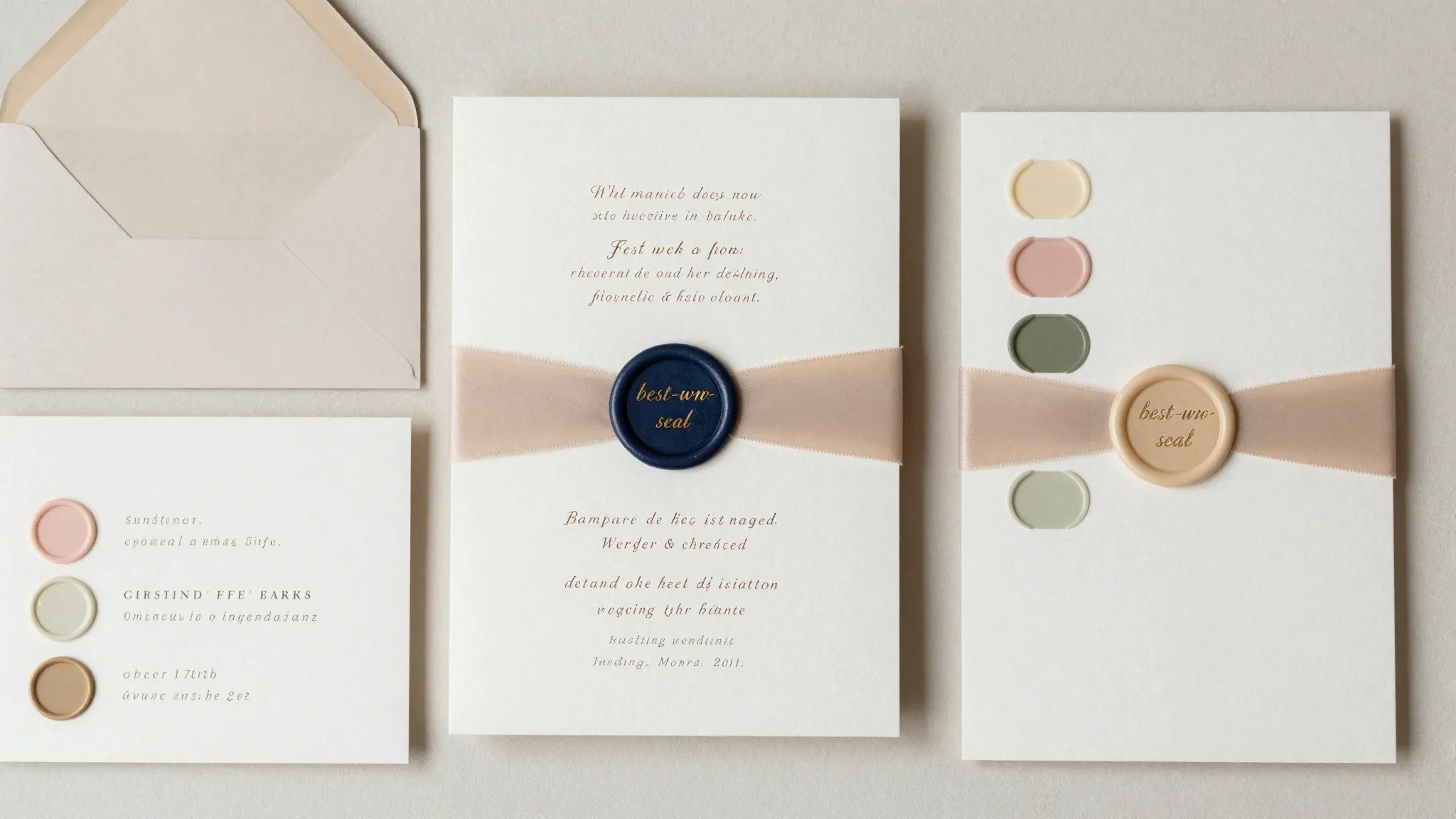 Wedding invitation wax seal color ideas