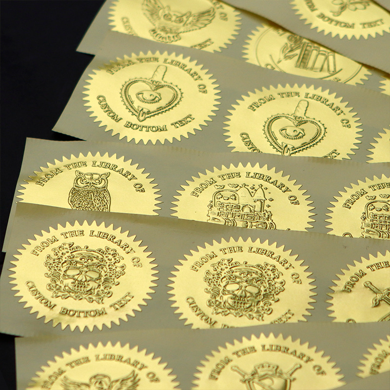 45mm Silver Embossing Sticker Seals - 100 pcs thumbnail 2