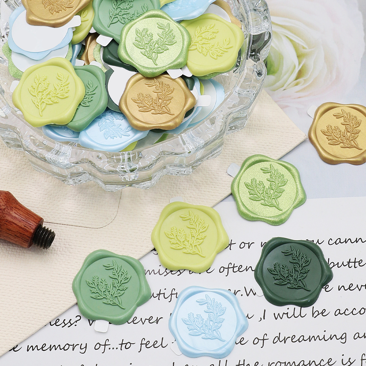 Eucalyptus Branch Plant-Based Wax Seal Stickers thumbnail 3